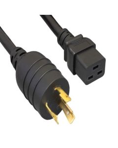 6ft 12 AWG 20A 125V Heavy-Duty Power Cord (NEMA L5-20P to IEC 320 C19), Black