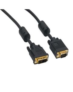 2m DVI-A Male to VGA HD15 Male Analog Video Cable, Gold Plated