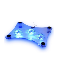 3 Fans Laptop Cooler Pad Ultra Slim Portable USB Powered with LED