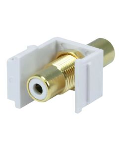 "RCA Keystone Jack Coupler, Female-to-Female Modular Insert for Wall Plates and Patch Panels  "