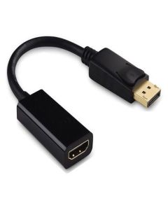 6.5 inches Displayport 1.2 Male to HDMI Female Passive Adapter Cable with Latches 4K Resolution Ready
