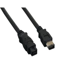 6ft IEEE 1394b FireWire 800 9-pin to 4-pin, Black