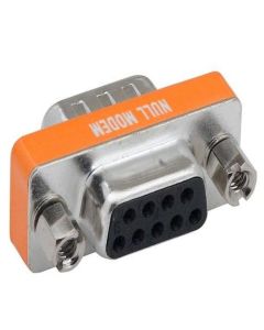 2 Pack of DB9 Male to Female Null Modem Mini Adapter