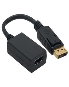 6.5" Displayport Male to HDMI Female Adapter Cable with Latches