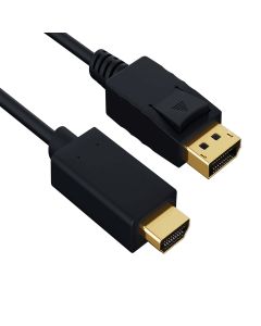 6ft Gold Plated Premium DisplayPort 1.2 to 4K HDMI Male to Male Cable
