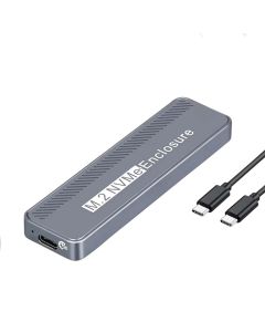 20Gbps M.2 Enclosure Compatible with NVMe SSD, USB Type-C External Solid State Drive Case, USB 3.2 Gen2x2 Aluminum Portable SSD Housing, Supports UASP and TRIM, Up to 4TB