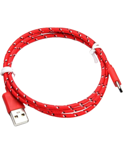 1m/ 3ft USB Cable to Type C Fast Charger Cable (Red) 
