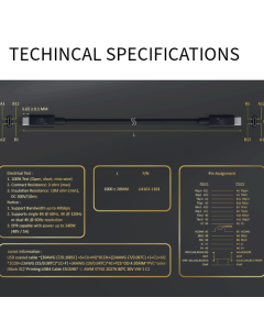 2m/6FT USB4 Gen 2x2 240W Type-C Cable – 20Gbps Data Transfer, 4K Video, E-Mark Certified, High-Speed Charging