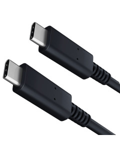 1.5m/5ft USB 3.2 Gen 2x1 Type-C to Type-C Cable, 10Gbps Data Transfer, 4K Video Support, 60W PD Fast Charging, High-Speed USB-C Cable – Black