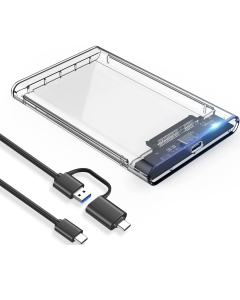 2.5 Inch SSD Hard Drive Enclosure Case | USB-C  | Tool-Free Design